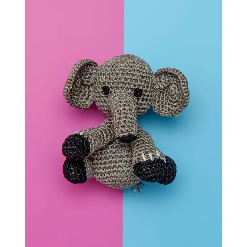 Elephant Organic Knit Dog Toy