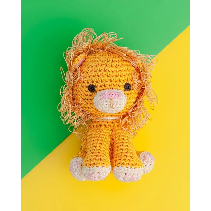 Lion Organic Knit Dog Toy