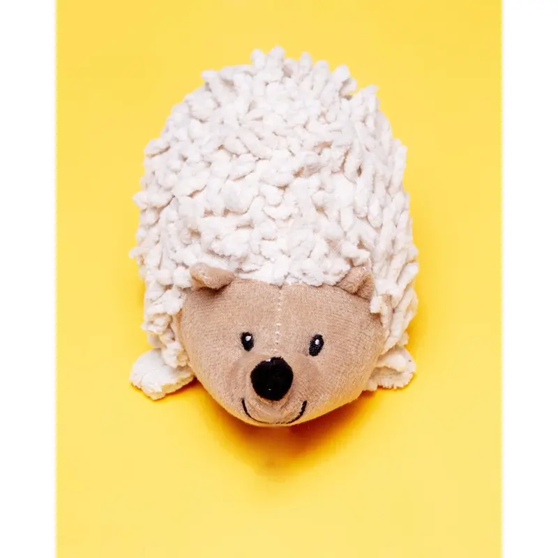 Natural Hedgehog Squeaky Plush Dog Toy