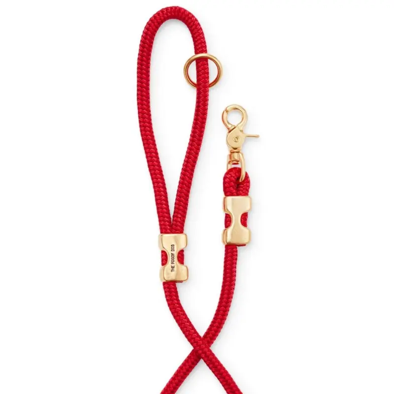 Ruby Red Marine Rope Dog Leash (Made in the USA)