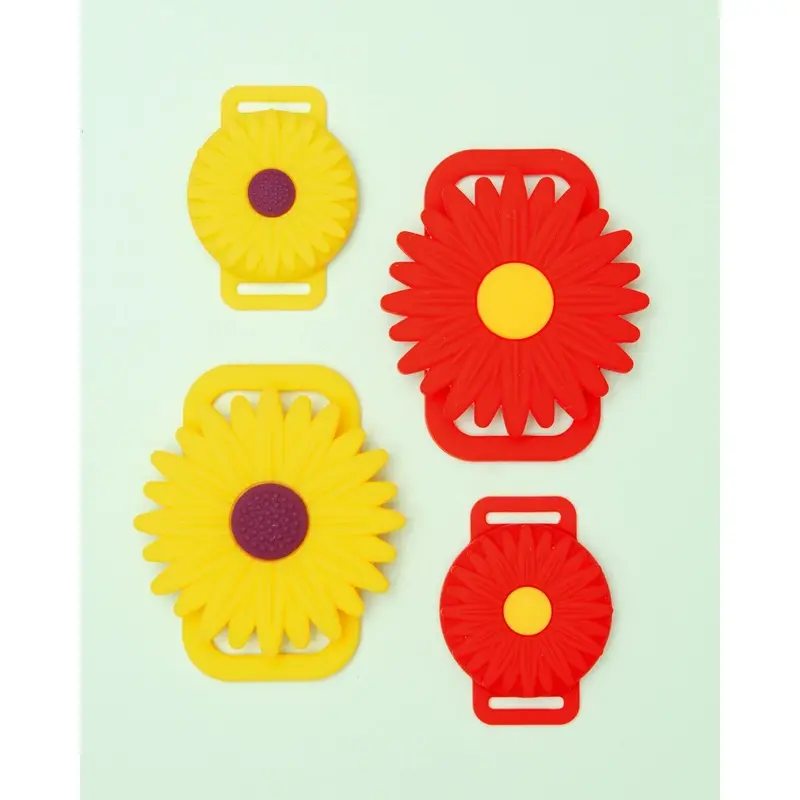 Silicone Flower AirTag Holder for Dog Collar (Zinia or Sunflower)