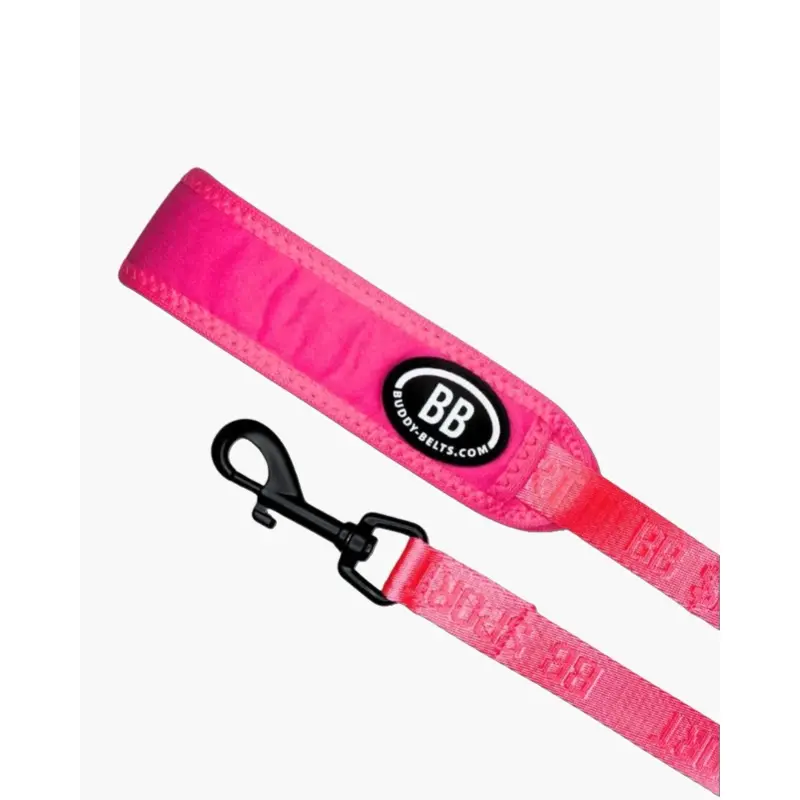 Buddy Belt Sport Leash in Neon Pink