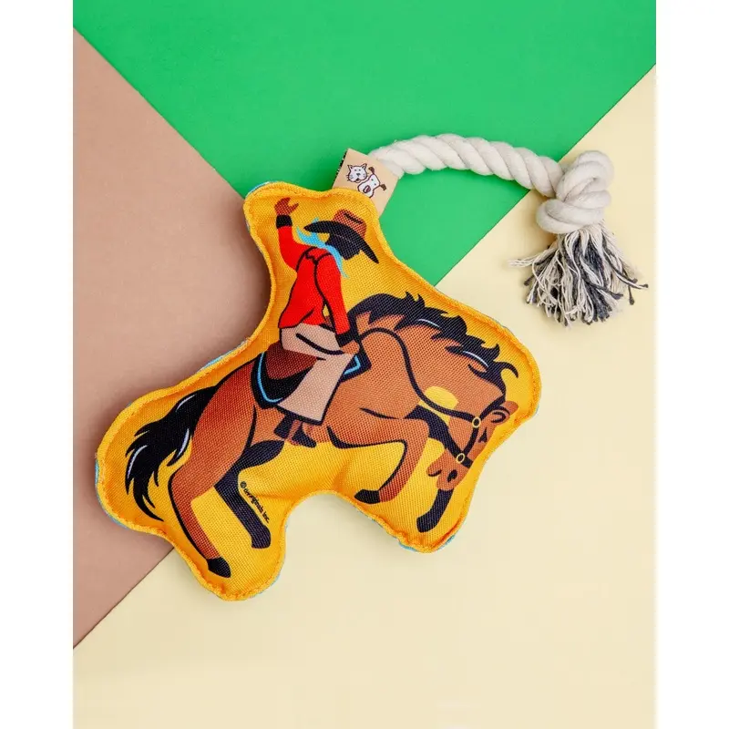 Rodeo Rider Rope Squeaker Dog Toy