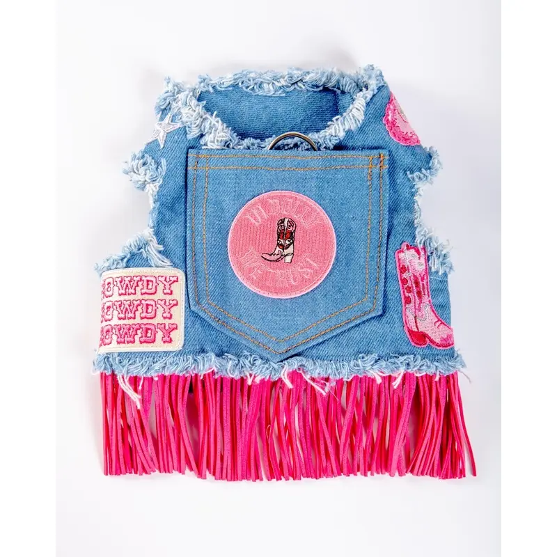 Denim Cowgirl Dog Harness (Made in the USA) (FINAL SALE)