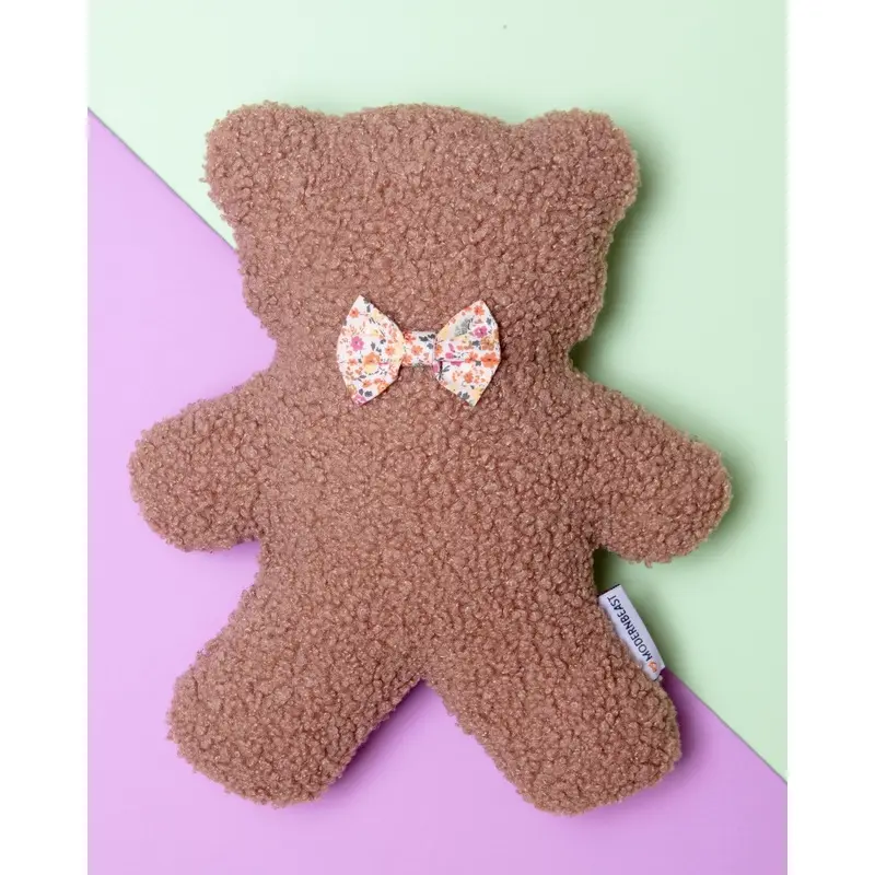 Lavender Brown Bear Plush Dog Toy (Made in the USA)