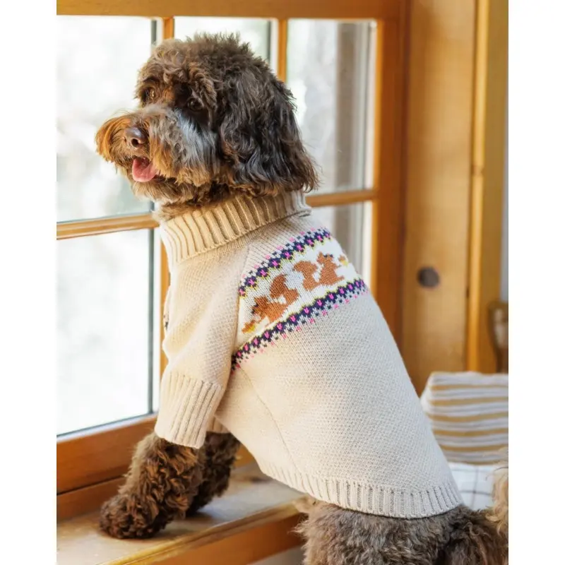 Squirrel Cable Knit Dog Sweater (FINAL SALE)