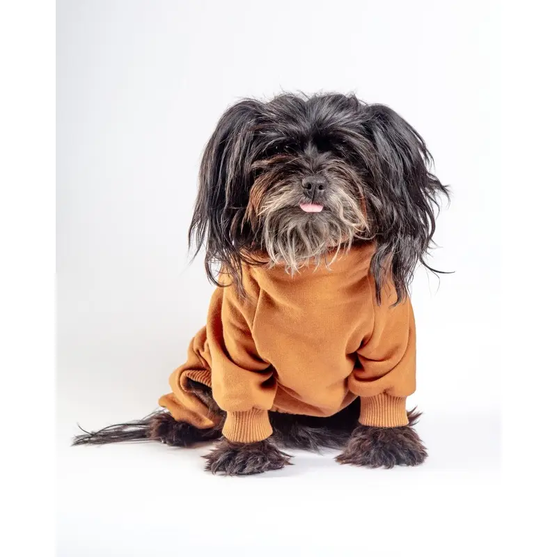 Sweatsuit Onesie for Dogs in Camel