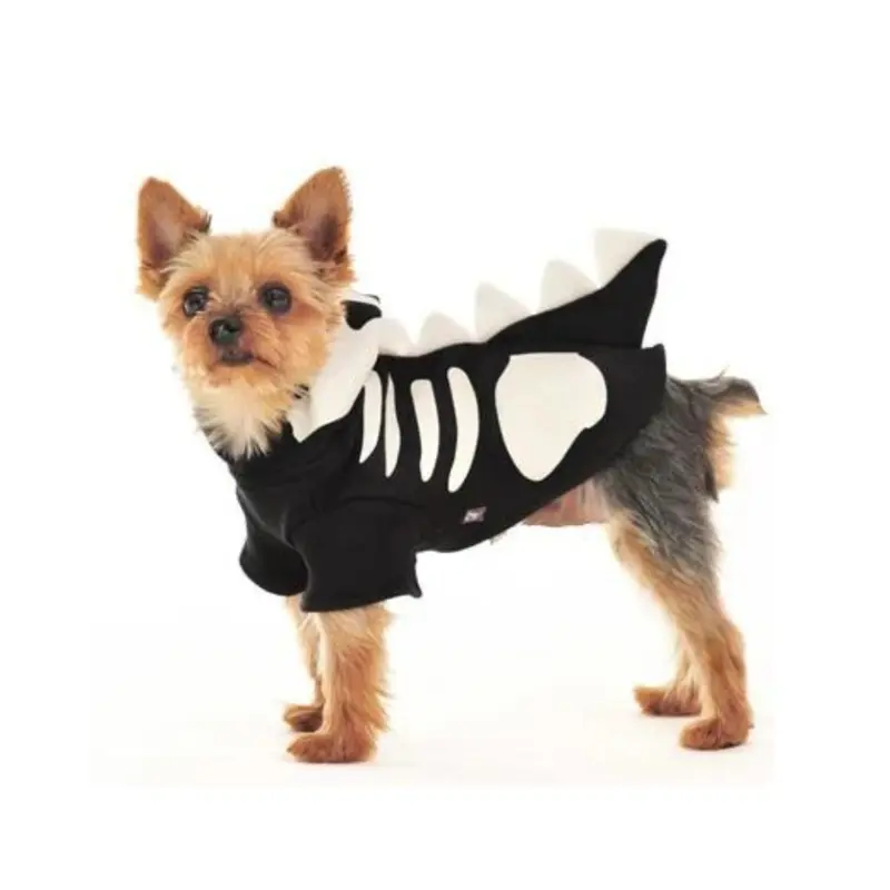 Glow-in-the-Dark Dragon Skull Hoodie for Dogs