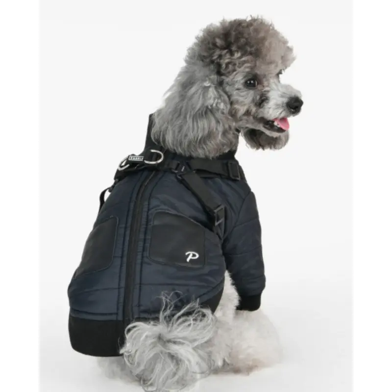 Stratus Dog Harness Coat in Black (FINAL SALE)