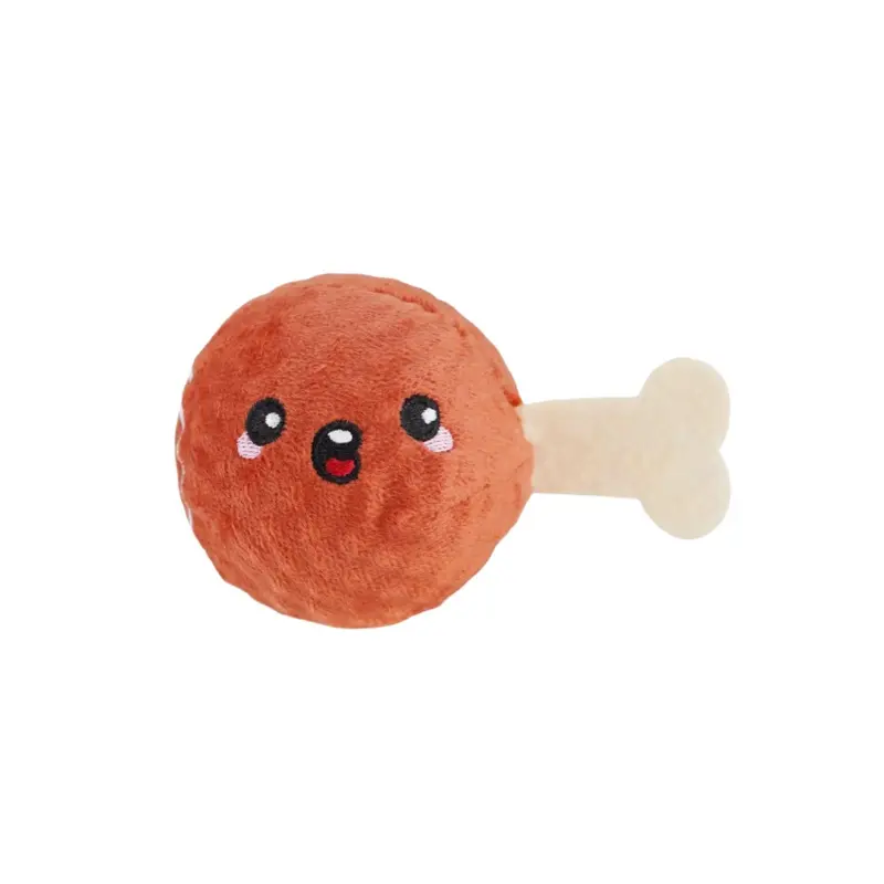 2-in-1 Squeaky Turkey Leg Dog Ball