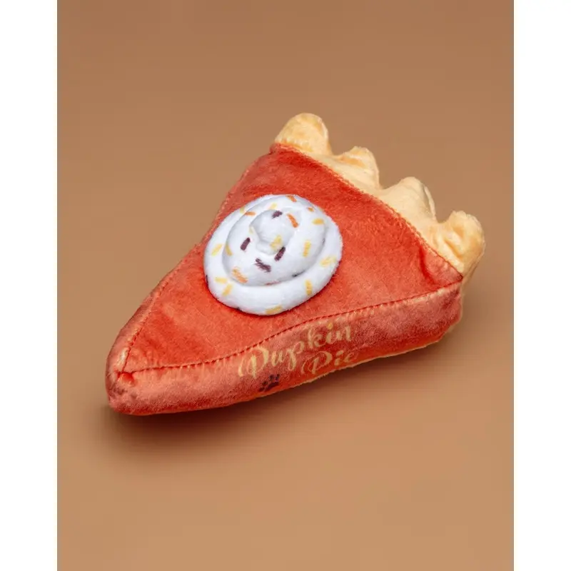 Pupkin Pie Slice Squeaky Plush Dog Toy