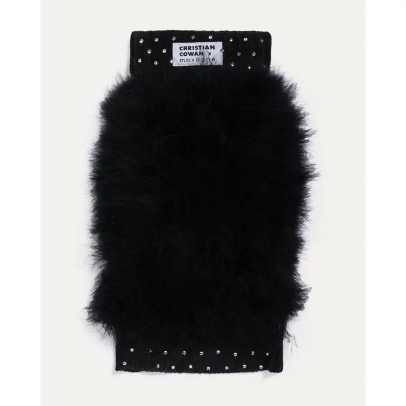 Gemstone + Feather Glitz Jumper in Black