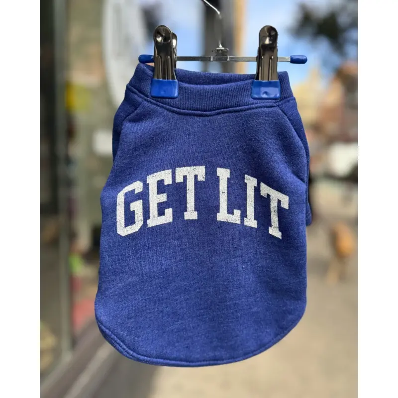 Get Lit Pet Hanukkah Sweatshirt in Blue