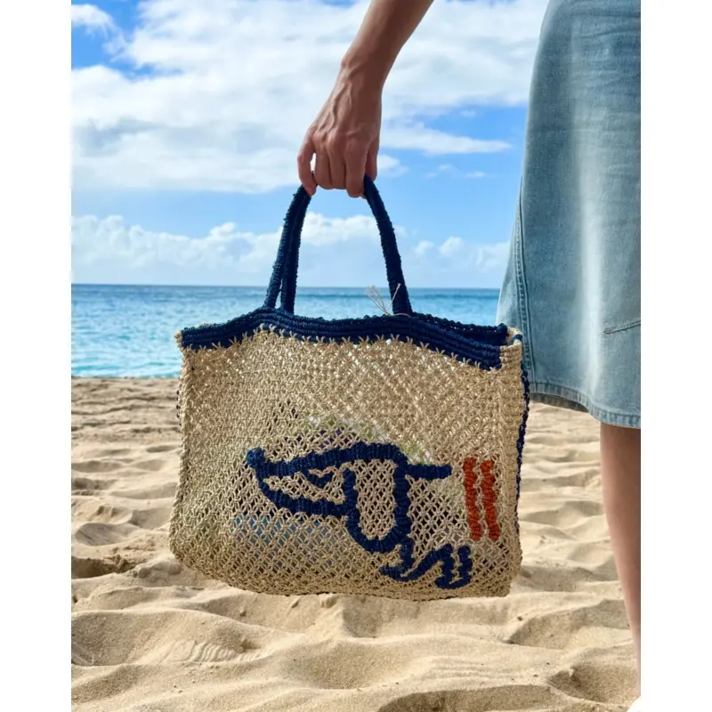 Breton Sausage Dog Jute Bag