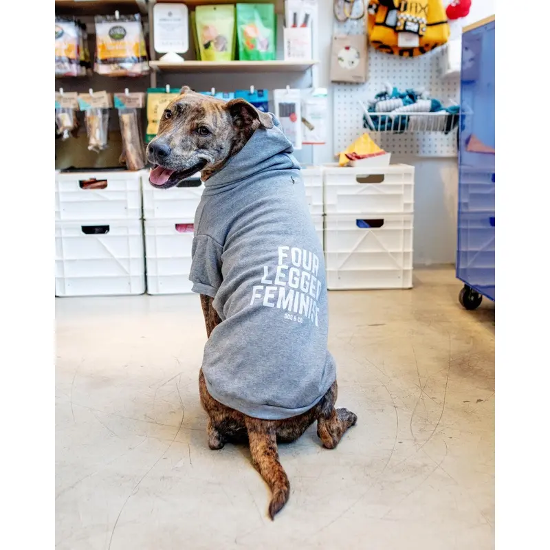 *Four Legged Feminist* Graphic Dog Hoodie (Proceeds Benefit the ACLU)