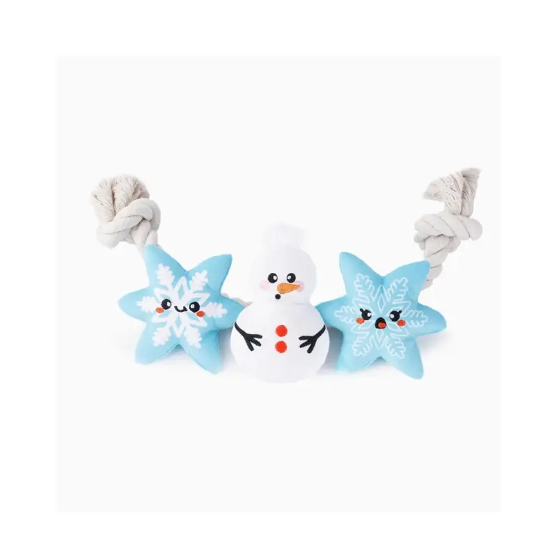 Happy Woofmas Snowman Season Squeaky Dog Toy