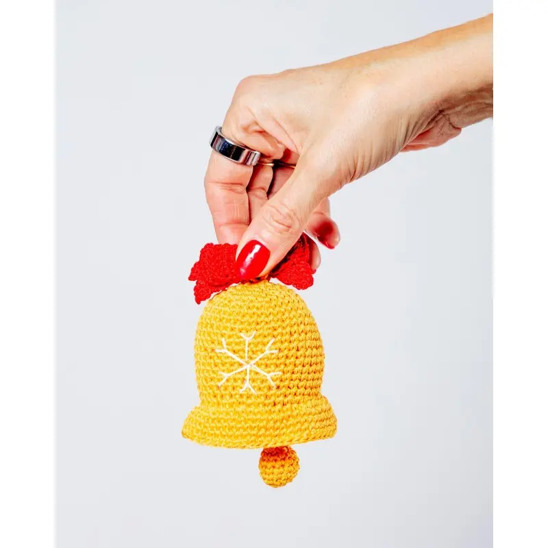 Jingle Bell Organic Knit Dog Toy