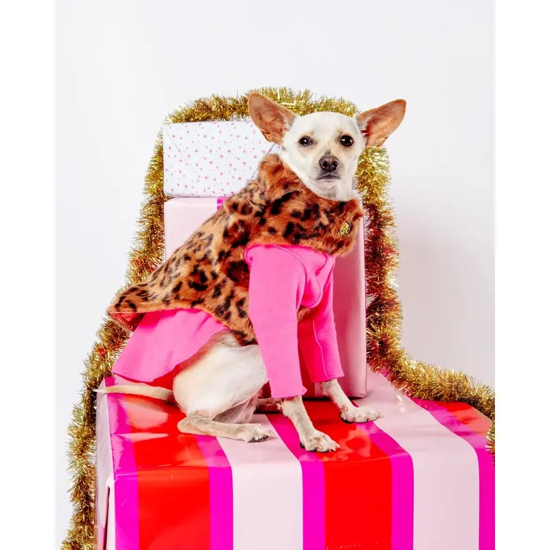 Luxe Leopard Faux Fur Dog Jacket (FINAL SALE)