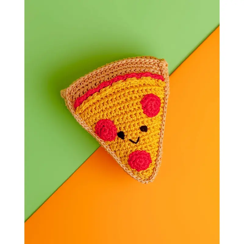 Pizza Organic Knit Dog Toy