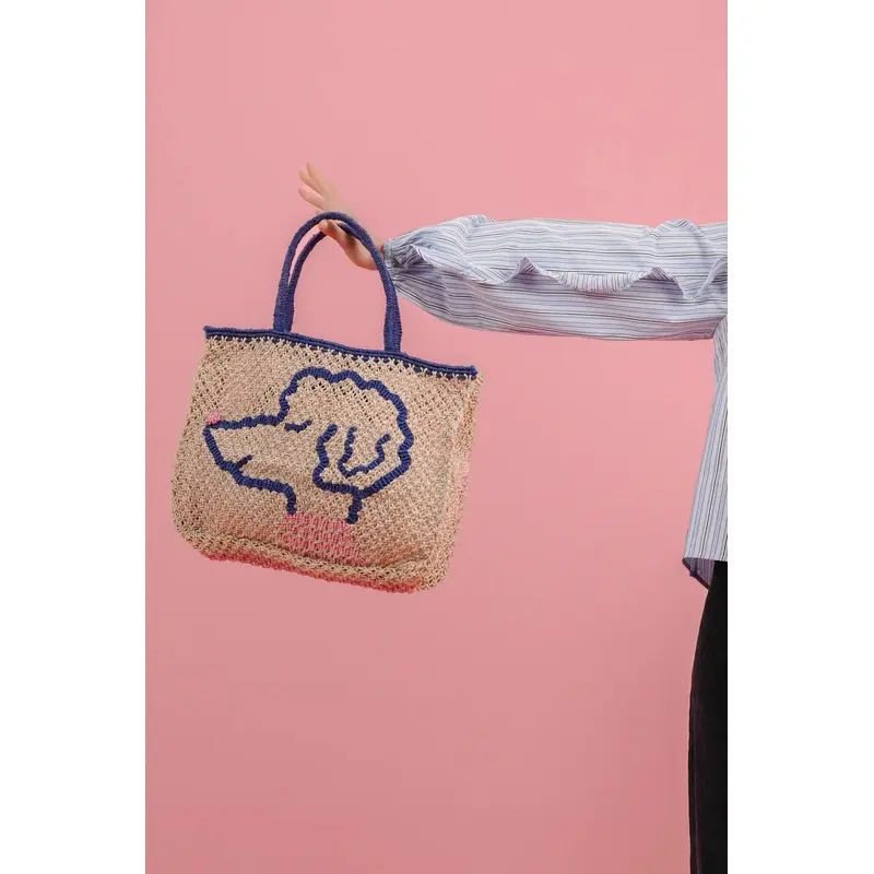 Pretty in Poodle Jute Bag