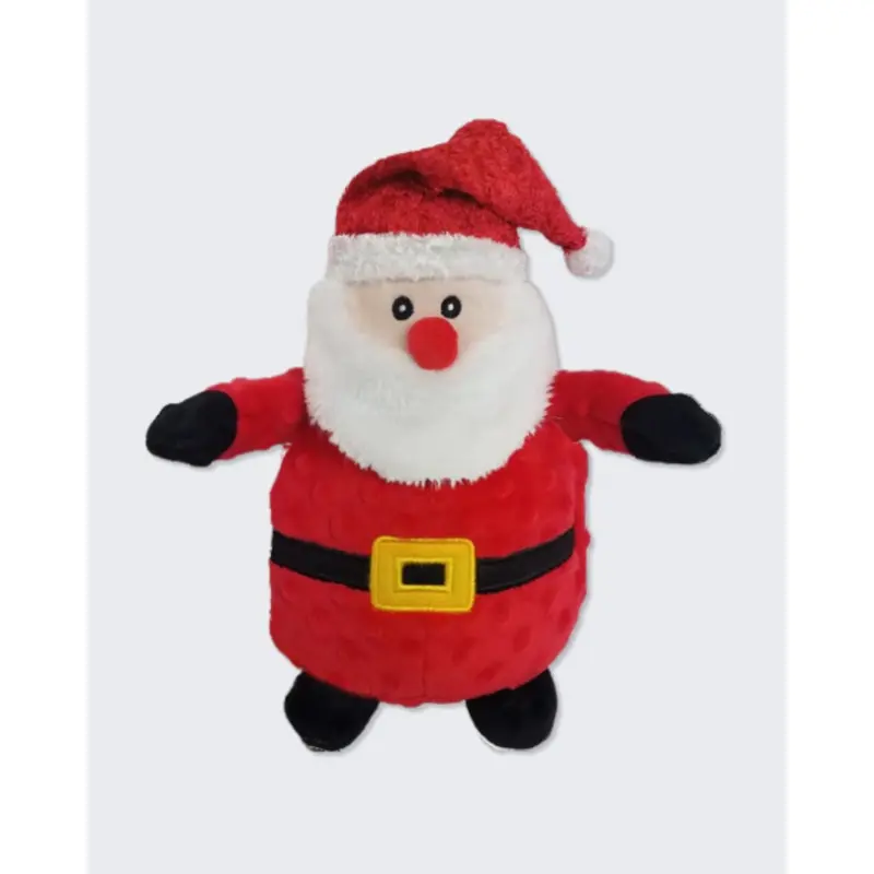 Dotty Santa Plush Squeaky Dog Toy