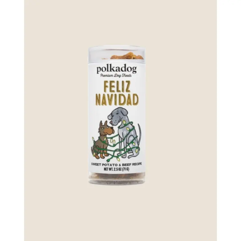 Feliz Navidad Beef & Sweet Potato Holiday Mini Tube Dog Treats