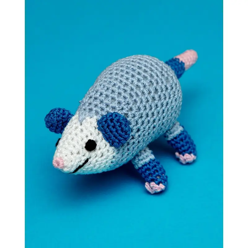 Pookie the Possum Organic Knit Squeaky Dog Toy