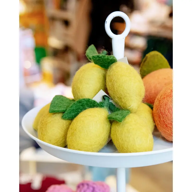 Wool Lemon Dog Toy
