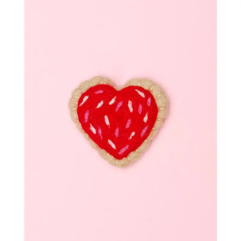 Heart Cookie Wool Cat Toy