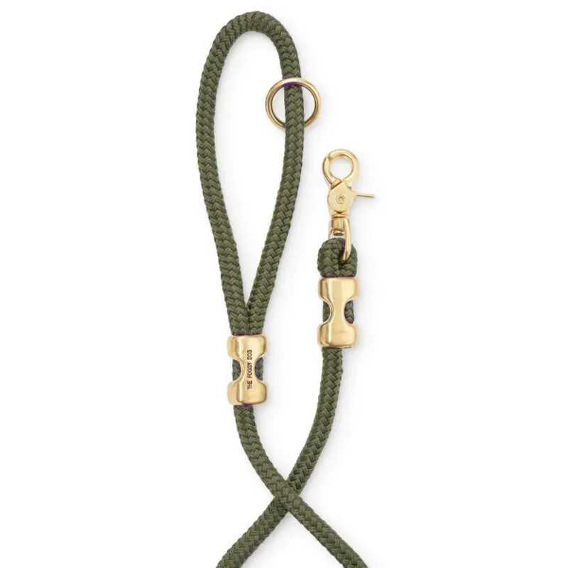 Olive Marine Rope Dog Leash (Made in the USA)