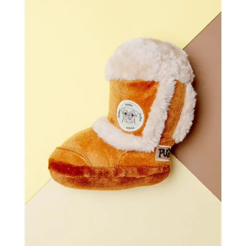 Pugg Boot Plush Squeaky Dog Toy