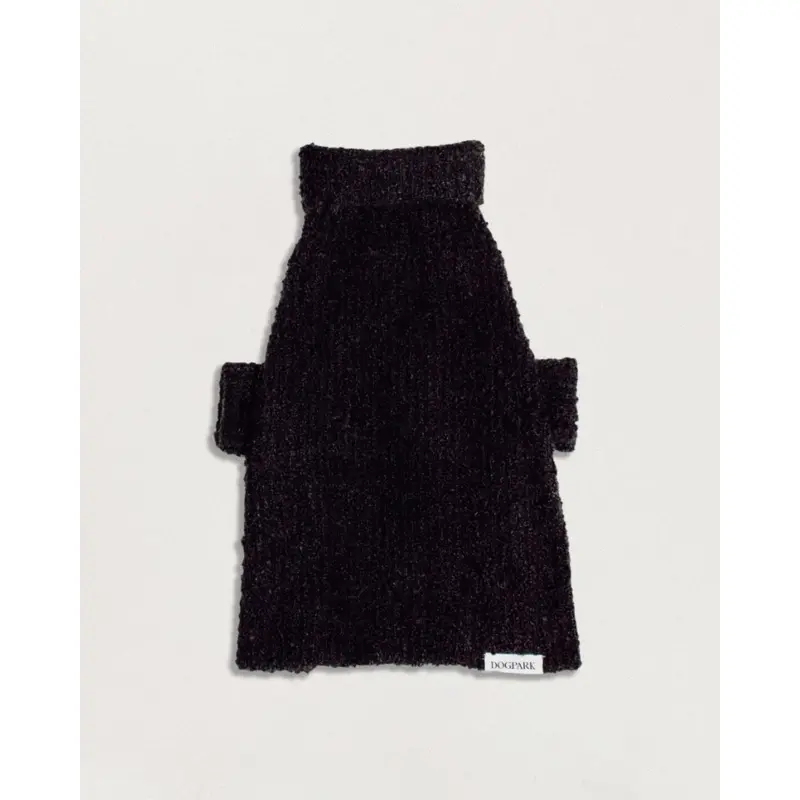 Boucle Dog Sweater in Black
