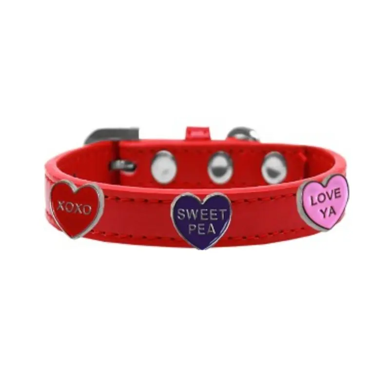 Conversation Hearts Dog Collar (Made in the USA)