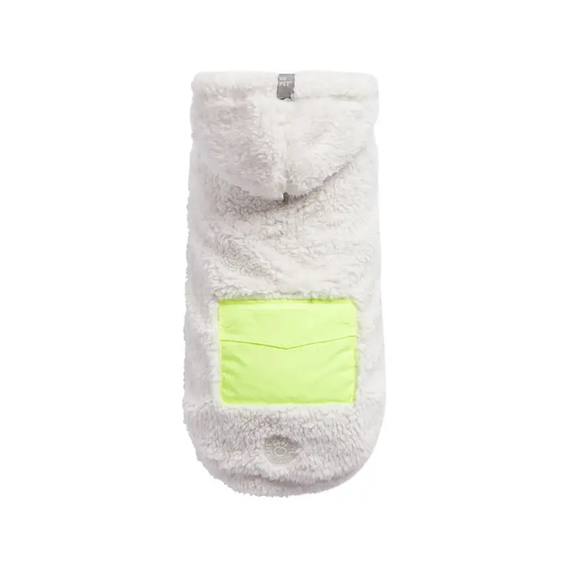 Cozy Dog Hoodie in White Sherpa
