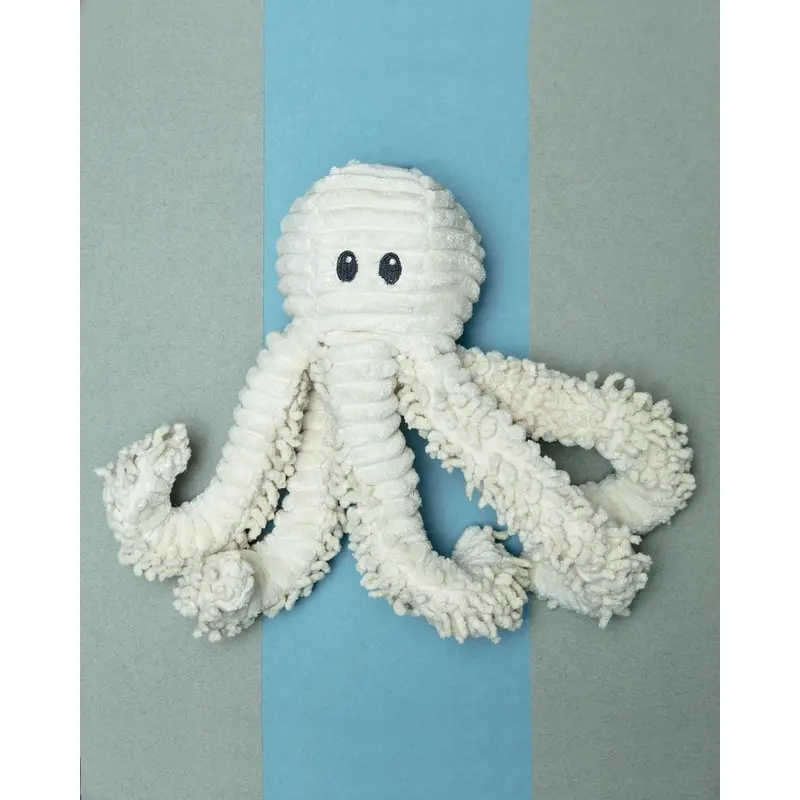 Natural Octopus Squeaky Plush Dog Toy