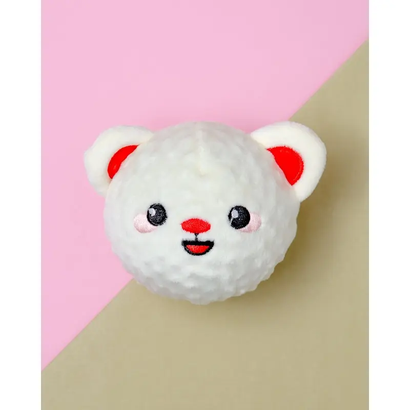 Woof Love Bear Squeaker Ball Dog Toy