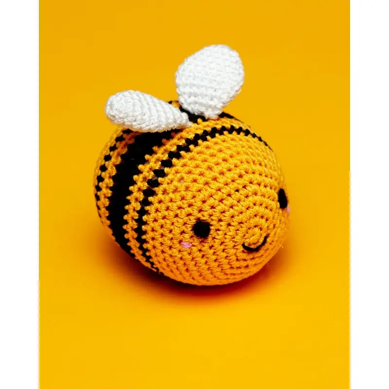 Bizzy the Bee Organic Cotton Knit Dog Toy
