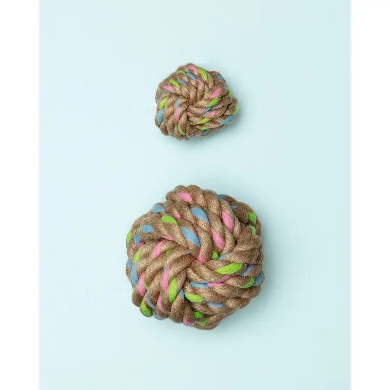 Natural Hemp Ball Rope Dog Toy
