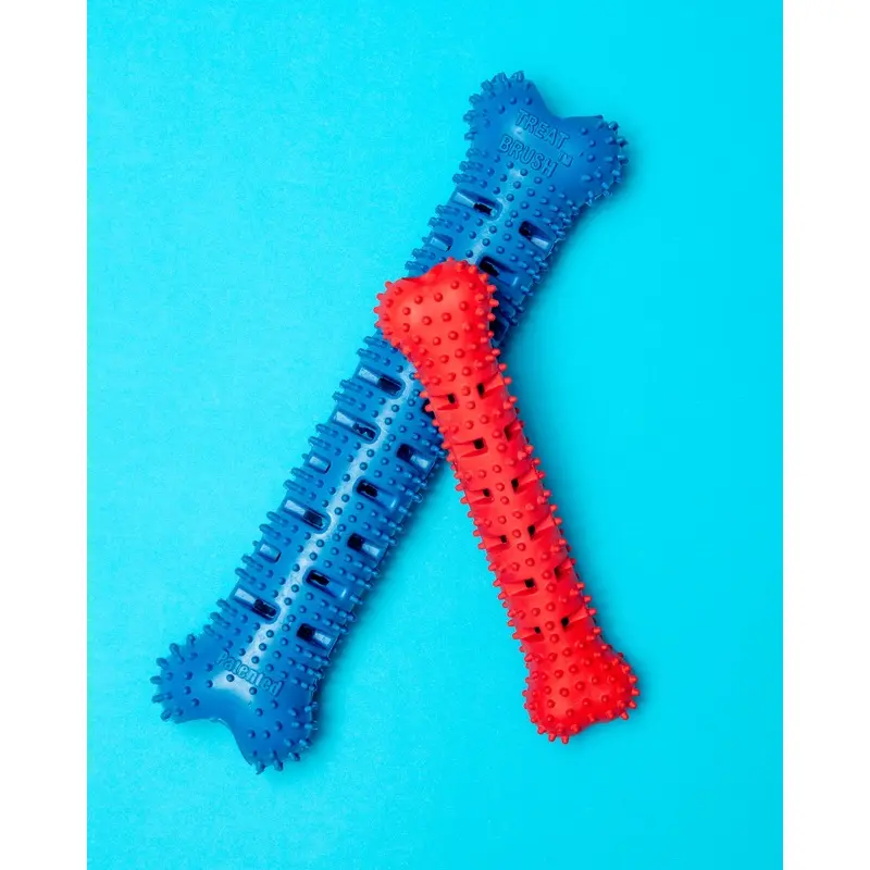 Natural Rubber Bone Treatbrush for Dogs