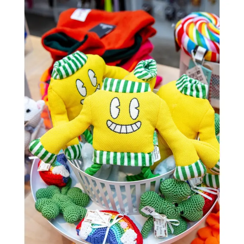 Sweater Guy Squeaky Dog Toy