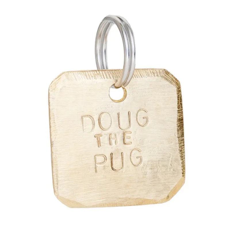 DOG & CO. | Square Dog Tag in Brass (custom)