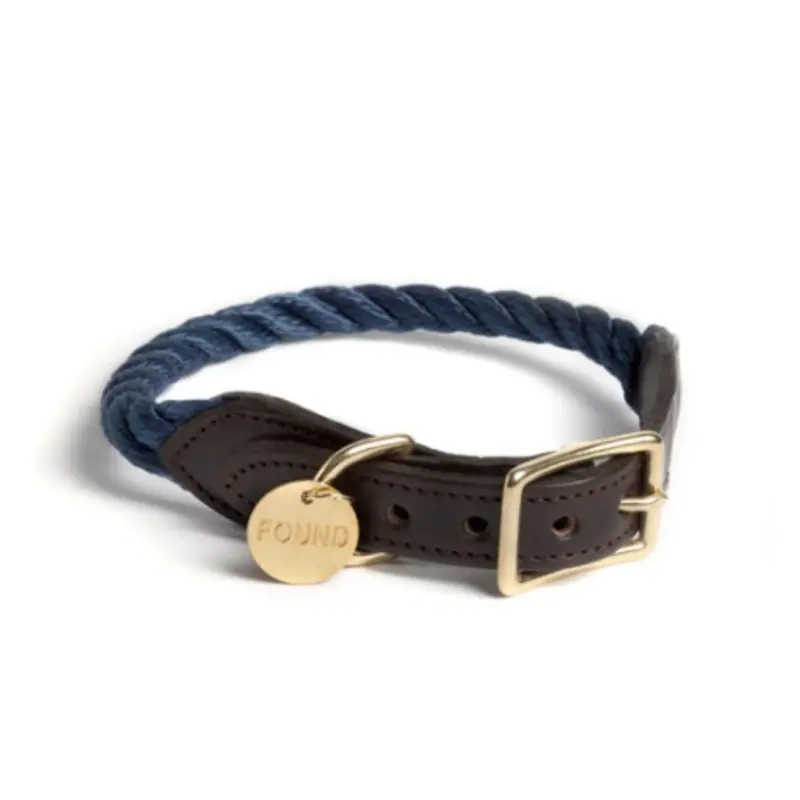Rope Dog Collar in Navy (FINAL SALE)