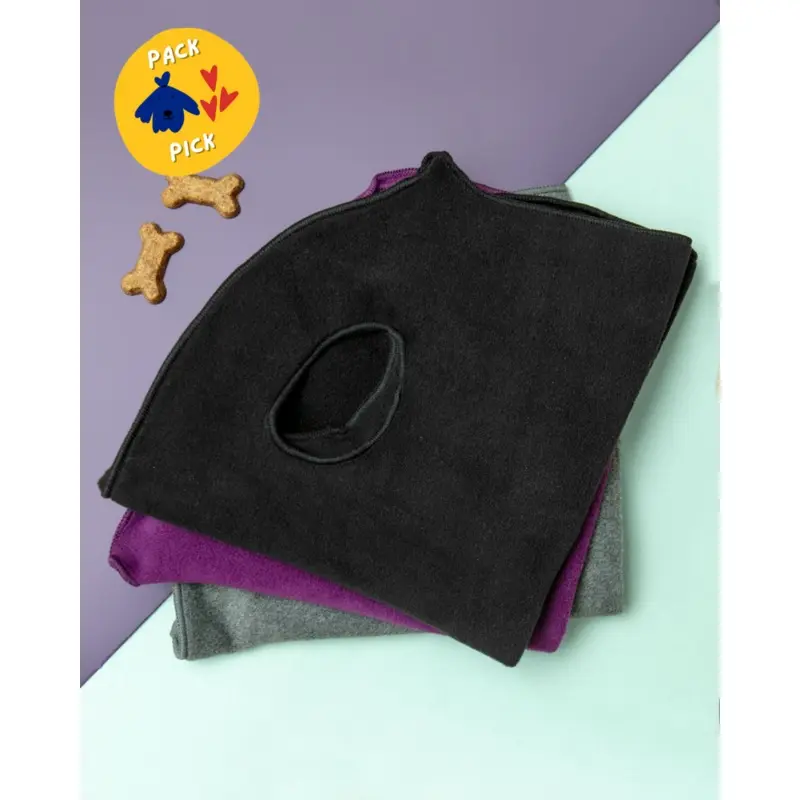 Pullover Stretch Dog Fleece in Black