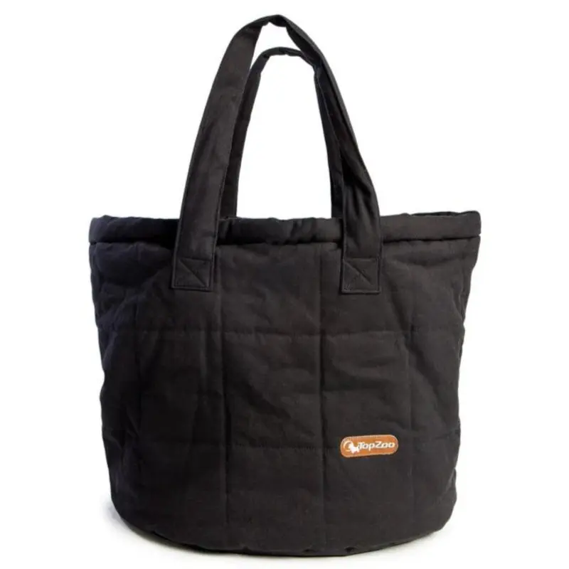 Oval Bed Dog Bag in Black