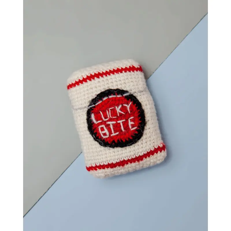 Hand Knit Lucky Bite Dog Toy