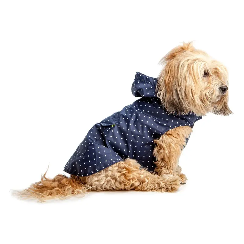 WARE OF THE DOG | Polka Dot Anorak Raincoat in Navy