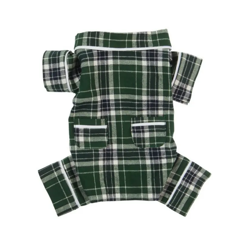 FAB DOG | Green Flannel PJs