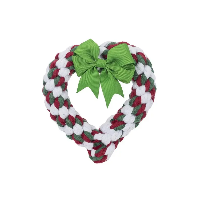 JAX & BONES | Holiday Heart Rope Toy