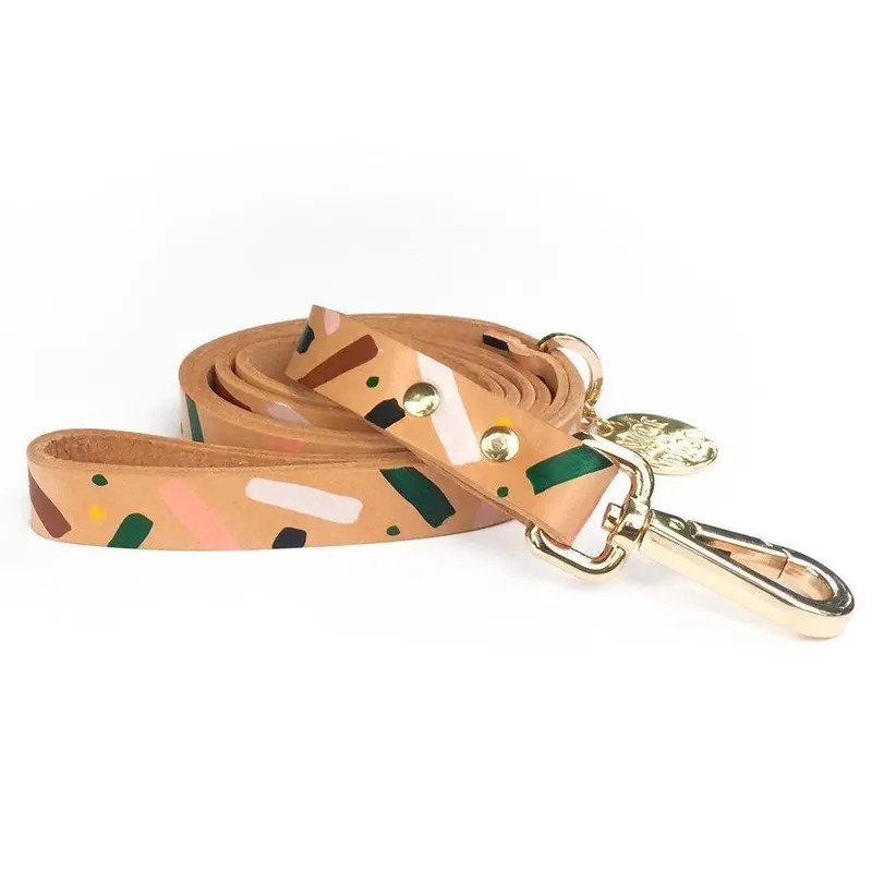 NICE DIGS | Master Confetti Leather Dog Leash