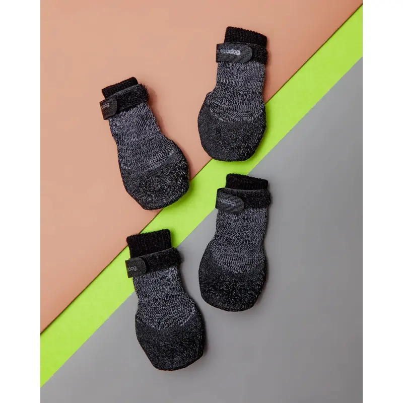 Rubber Dipped Dog Sock Boots in Black